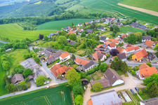 Dorfansicht im Ortsteil Kleinenberg in Bad Pyrmont im Bundesland Niedersachsen, Deutschland