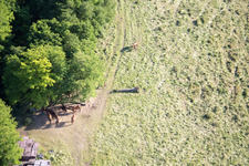 Neewiller-près-Lauterbourg im Bundesland Bas-Rhin, Frankreich vom Flugzeug aus