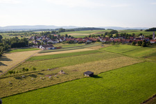 Luftaufnahme von Oberrœdern im Bundesland Bas-Rhin, Frankreich