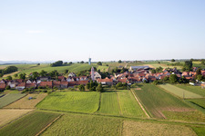 Oberrœdern im Bundesland Bas-Rhin, Frankreich von oben