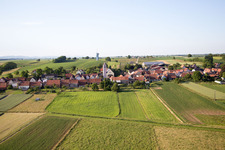 Oberrœdern im Bundesland Bas-Rhin, Frankreich aus der Luft