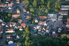 Ortsteil Ingenheim in Billigheim-Ingenheim im Bundesland Rheinland-Pfalz, Deutschland aus der Luft