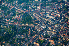 Innenstadt von Nordwesten in Bruchsal im Bundesland Baden-Württemberg, Deutschland