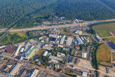 Industriegebiet Im an der A5 mit  VG Transporte GmbH,  mein solar strom GmbH und  RONAL Bathrooms GmbH in Forst im Bundesland Baden-Württemberg, Deutschland