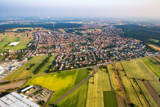 Wiesental von Südosten in Waghäusel im Bundesland Baden-Württemberg, Deutschland
