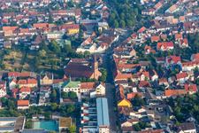 Kirchengebäude der St. Jodokus Kirche in Wiesental in Waghäusel im Bundesland Baden-Württemberg, Deutschland