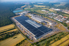 Goodyear Dunlop Tyres Germany in Philippsburg im Bundesland Baden-Württemberg, Deutschland von oben