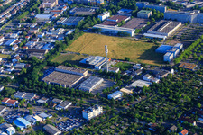 Gewerbegebiet G.-Braun-Straße mit SITEMA GmbH & Co. KG Klemmköpfe im Ortsteil Knielingen in Karlsruhe im Bundesland Baden-Württemberg, Deutschland