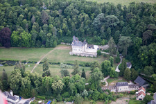 Pocé-sur-Cisse im Bundesland Indre-et-Loire, Frankreich aus der Luft