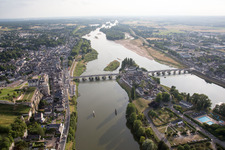 Amboise im Bundesland Indre-et-Loire, Frankreich aus der Luft betrachtet