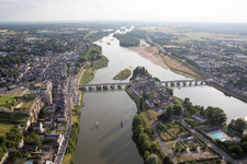 Drohnenaufname von Amboise im Bundesland Indre-et-Loire, Frankreich
