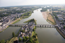 Amboise im Bundesland Indre-et-Loire, Frankreich von einer Drohne aus