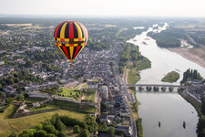 Drohnenaufname von Amboise im Bundesland Indre-et-Loire, Frankreich