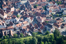 Wissembourg im Bundesland Bas-Rhin, Frankreich vom Flugzeug aus