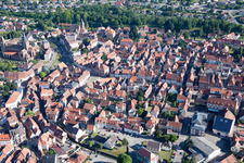 Luftbild von Wissembourg im Bundesland Bas-Rhin, Frankreich