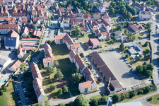 Luftaufnahme von Wissembourg im Bundesland Bas-Rhin, Frankreich