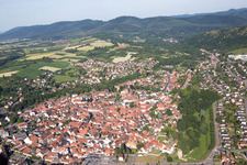 Drohnenbild von Wissembourg im Bundesland Bas-Rhin, Frankreich