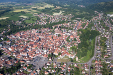 Wissembourg im Bundesland Bas-Rhin, Frankreich aus der Drohnenperspektive