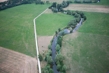 Schrägluftbild von Maxey-sur-Vaise im Bundesland Meuse, Frankreich