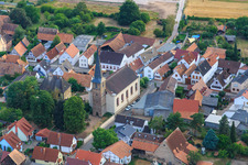 Luftbild von Kirchstr in Knittelsheim im Bundesland Rheinland-Pfalz, Deutschland