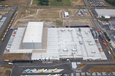 Wörth am Rhein, Industriegebiet Oberwald im Bundesland Rheinland-Pfalz, Deutschland aus der Drohnenperspektive