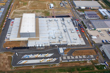 Pfälzer Erfrischungsgetränke GmbH in Wörth am Rhein im Bundesland Rheinland-Pfalz, Deutschland aus der Drohnenperspektive