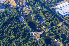 Luftbild von Günther Klotz Anlage, Das Fest, Mount Klotz im Ortsteil Südweststadt in Karlsruhe im Bundesland Baden-Württemberg, Deutschland