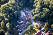 Grünwettersbach,Hohenwettersbacherstraße 38 , "offene Jugendwerkstatt Karlsruhe" am Steinbruch im Bundesland Baden-Württemberg, Deutschland aus der Vogelperspektive