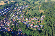 Ortansicht von Nordosten im Ortsteil Grünwettersbach in Karlsruhe im Bundesland Baden-Württemberg, Deutschland