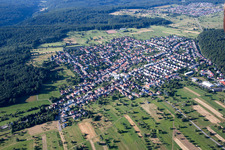 Luftbild von Ortsteil Spessart in Ettlingen im Bundesland Baden-Württemberg, Deutschland