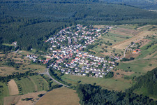 Luftbild von Ortsteil Schluttenbach in Ettlingen im Bundesland Baden-Württemberg, Deutschland