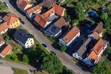 Luftbild von Lange Straße im Ortsteil Schluttenbach in Ettlingen im Bundesland Baden-Württemberg, Deutschland