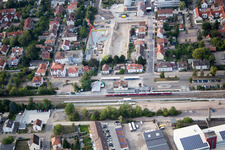 "Im Stadkern" Neubau der RiBa GmbH zw. Bismarck- und Gartenstr in Kandel im Bundesland Rheinland-Pfalz, Deutschland aus der Luft