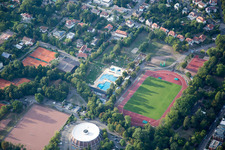 Luftaufnahme von Landau in der Pfalz im Bundesland Rheinland-Pfalz, Deutschland