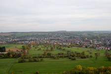 Niederbronn-les-Bains im Bundesland Bas-Rhin, Frankreich von der Drohne aus gesehen