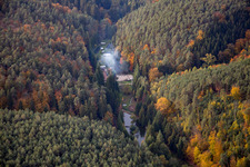 Schrägluftbild von Rothbach im Bundesland Bas-Rhin, Frankreich