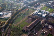 Landesgartenschau 2015 in Landau in der Pfalz im Bundesland Rheinland-Pfalz, Deutschland vom Flugzeug aus