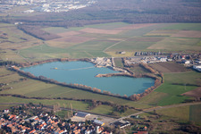 Kieswerk Büchenau in Bruchsal im Bundesland Baden-Württemberg, Deutschland