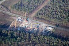 Ortsteil Graben in Graben-Neudorf im Bundesland Baden-Württemberg, Deutschland aus der Vogelperspektive