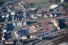 Bahnhofsring Baustelle im Ortsteil Graben in Graben-Neudorf im Bundesland Baden-Württemberg, Deutschland