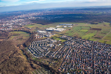 Forchheim von Südwesten in Rheinstetten im Bundesland Baden-Württemberg, Deutschland