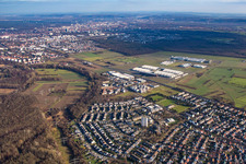 Luftbild von Forchheim von Südwesten in Rheinstetten im Bundesland Baden-Württemberg, Deutschland