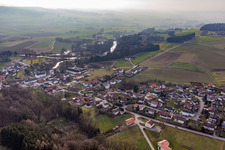 Luftbild von Ortsteil Hirschbach in Bad Birnbach im Bundesland Bayern, Deutschland