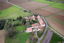 Werkstatt für betreutes Wohnen Werkstatt für verborgene Talente gemeinnützige GmbH im Haftelhof in Schweighofen im Bundesland Rheinland-Pfalz, Deutschland aus der Luft betrachtet