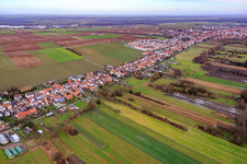 Luftbild von Saarstr aus Westen in Kandel im Bundesland Rheinland-Pfalz, Deutschland