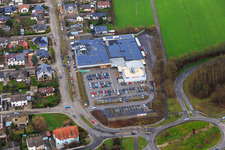 Luftaufnahme von EDEKA Kissel SBK Kandel im Bundesland Rheinland-Pfalz, Deutschland