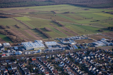 Gewerbegebiet Industriestr im Ortsteil Mörsch in Rheinstetten im Bundesland Baden-Württemberg, Deutschland