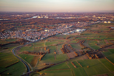 Mörsch von Südosten in Rheinstetten im Bundesland Baden-Württemberg, Deutschland