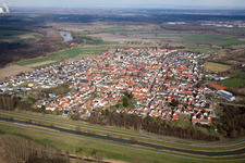 Luftbild von Ortsteil Rußheim in Dettenheim im Bundesland Baden-Württemberg, Deutschland
