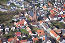 Kirche im Ortsteil Rußheim in Dettenheim im Bundesland Baden-Württemberg, Deutschland